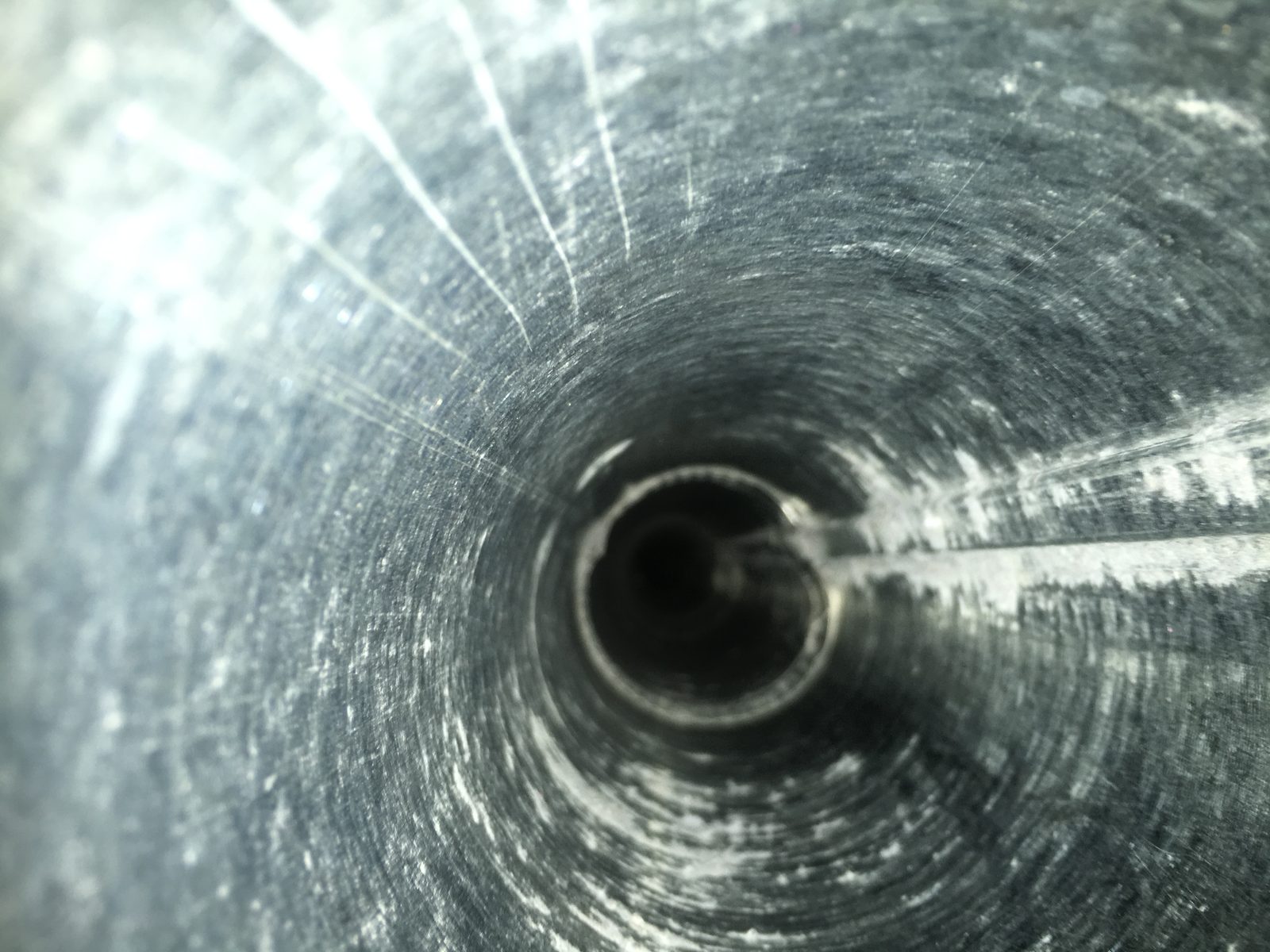 Inside a clean dryer duct