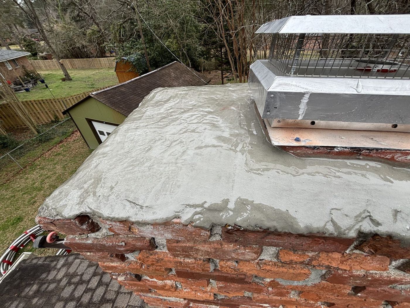 Finished chimney crown repair with new cap