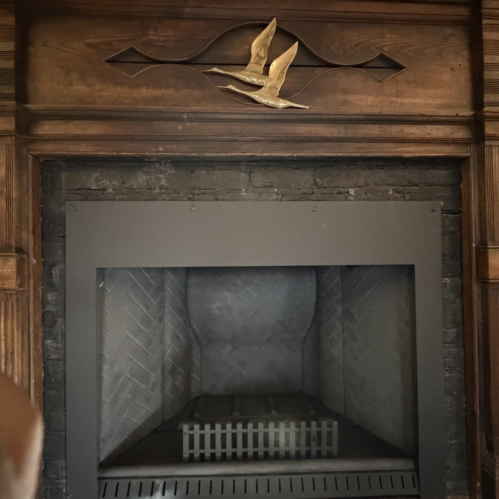 Rebuilt firebox with herringbone firebrick